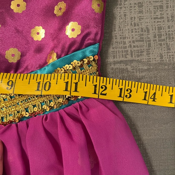 Disney Jasmine Premium Costume Magenta Kids 6/6X Embellished Jumpsuit - Picture 9 of 10